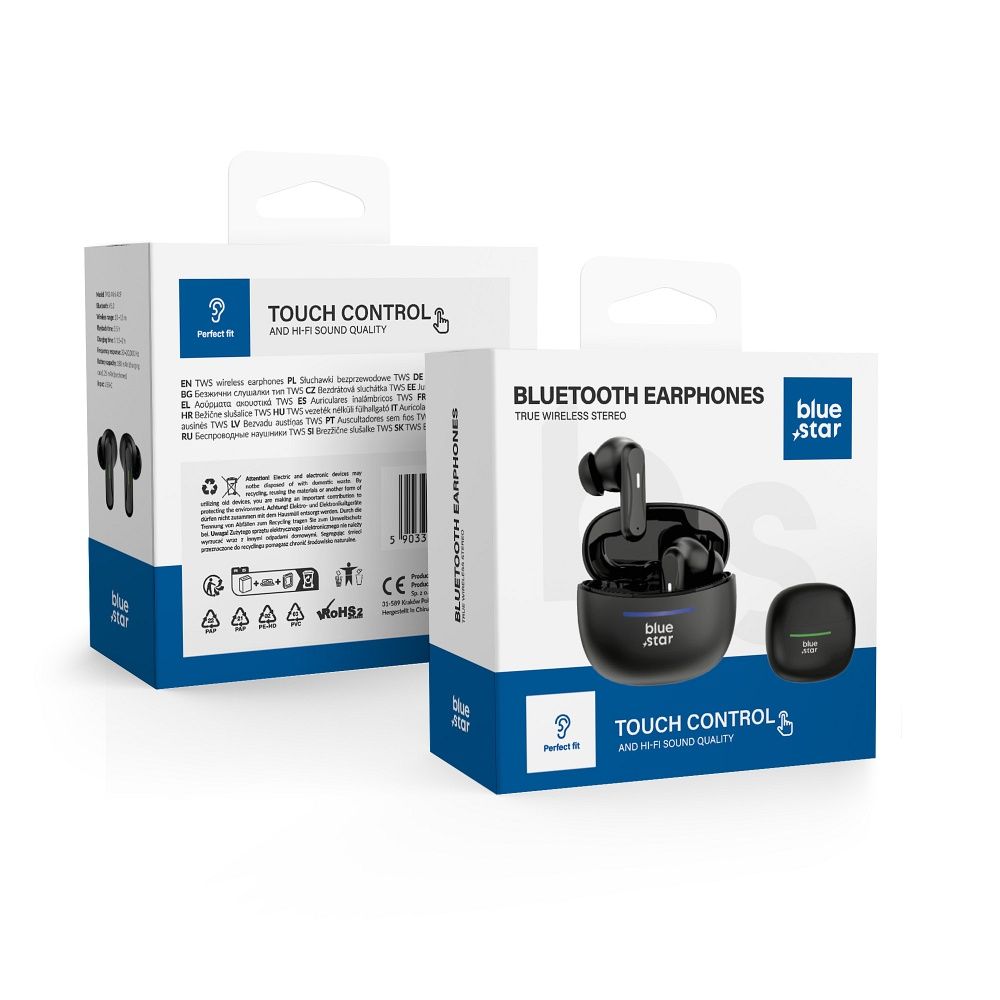 Wireless earphones Blue Star BK44 TWS black