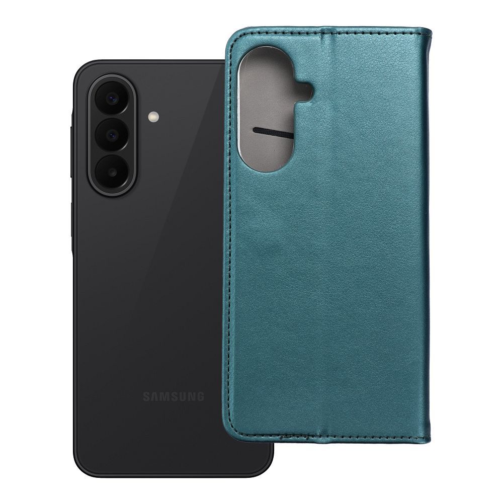 Atverčiamas dėklas Samsung A27 Smart Magneto, tamsiai žalias