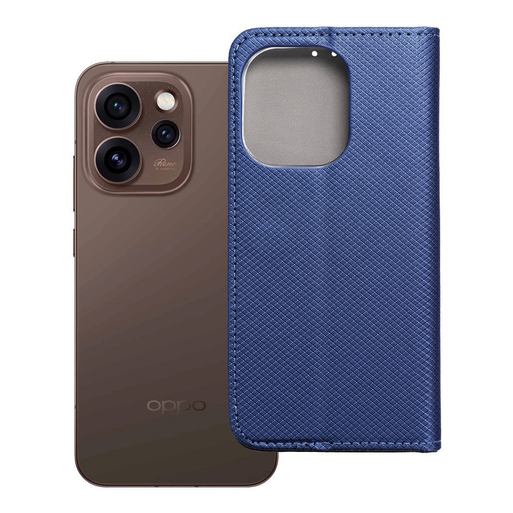 Atverčiamas dėklas Oppo Reno 15 PRO 5G Smart Case Book tamsiai mėlynas