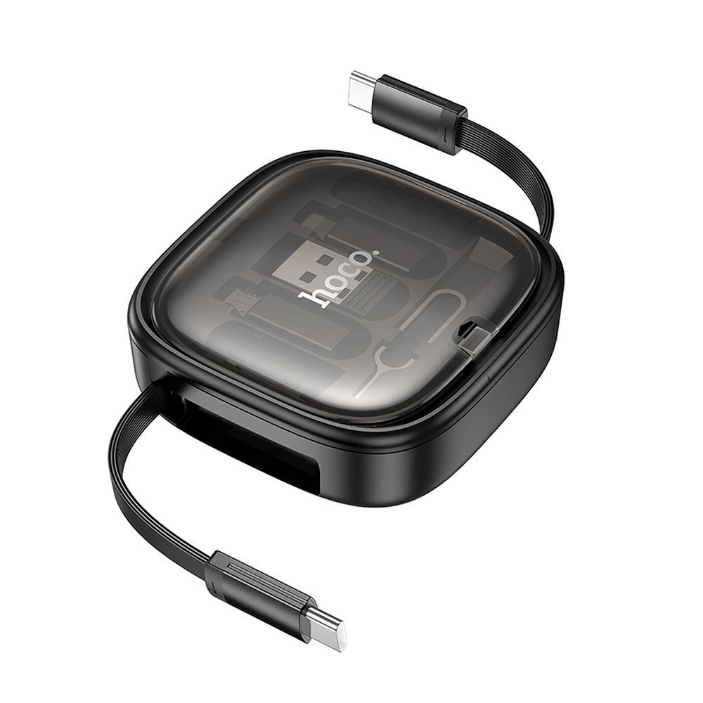 Laidas All-in-one sulankstomas su keičiamais antgaliais Hoco PD 3A 60W 0,95 m U140 juodas