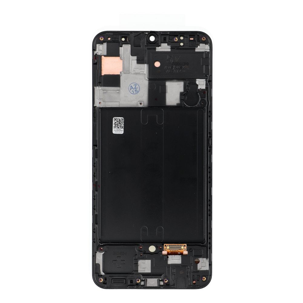 FIXCELL AMOLED LCD ekranas su rėmeliu, skirtas SAMSUNG A50, juodas (pakeistas stiklas)