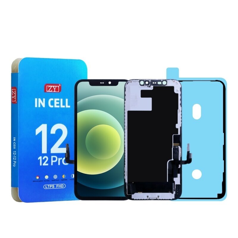 Ekranas Apple iPhone 12 / 12 Pro su lietimui jautriu stikliuku ZY Incell LTPS Premium (Removable IC)