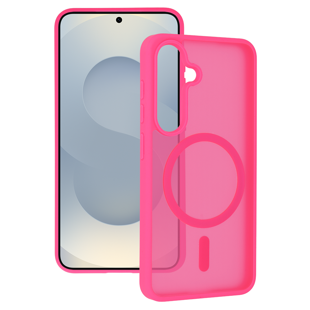 Tel Protect Aura Matte Magsafe Case for Samsung Galaxy S25/S24 hot pink