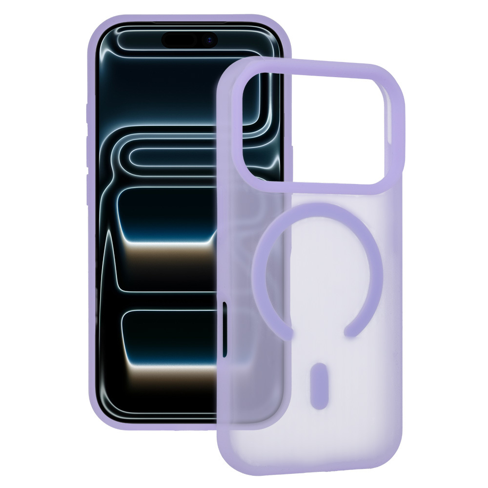 Tel Protect Mist Matte Magsafe dėklas Iphone 16, blyškiai violetinis