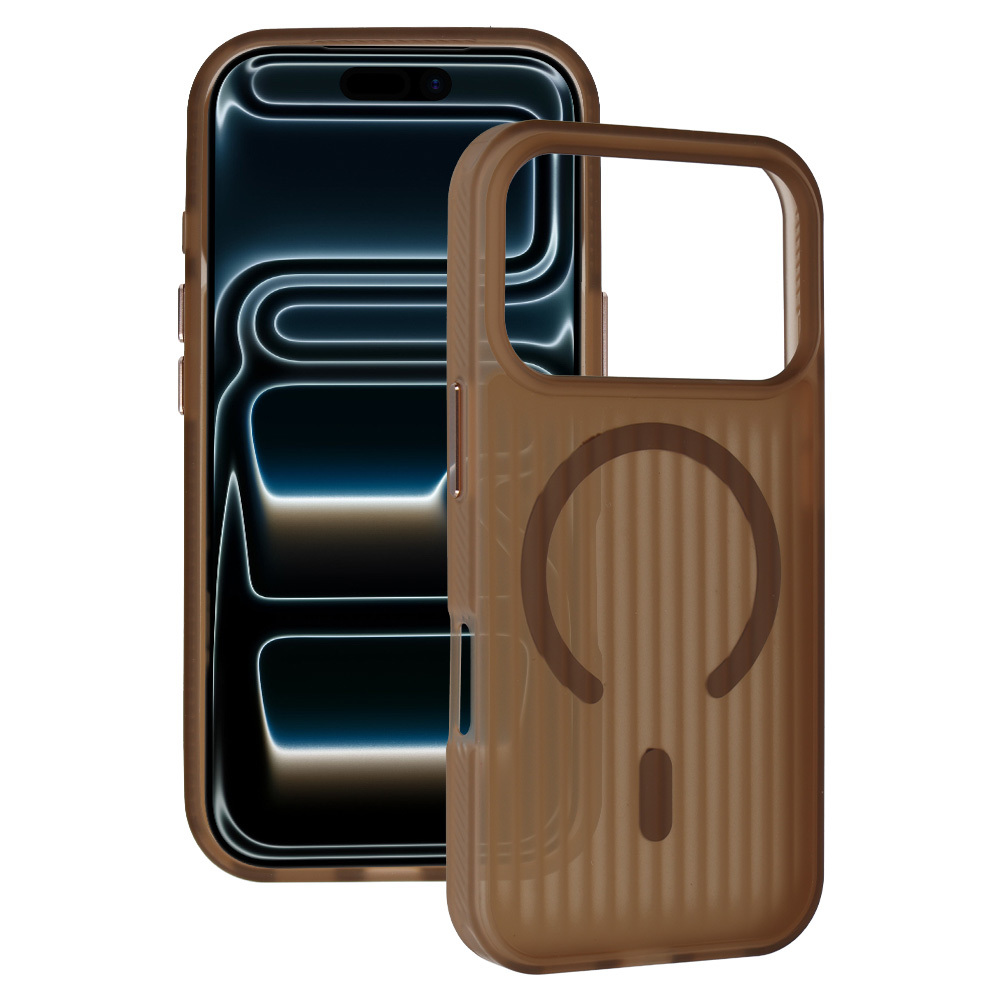 Tel Protect Twist Magsafe dėklas skirtas Iphone 17 Pro Max kavos rudas