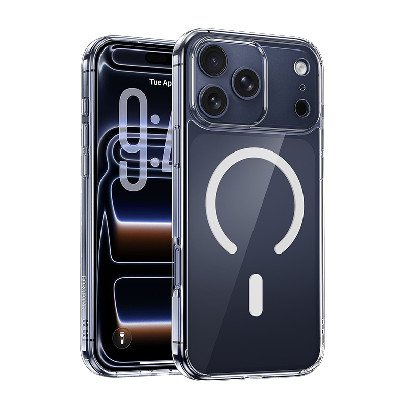 Borofone dėklas BI5 Ice Shield Magnetic Iphone 17 Pro skaidrus