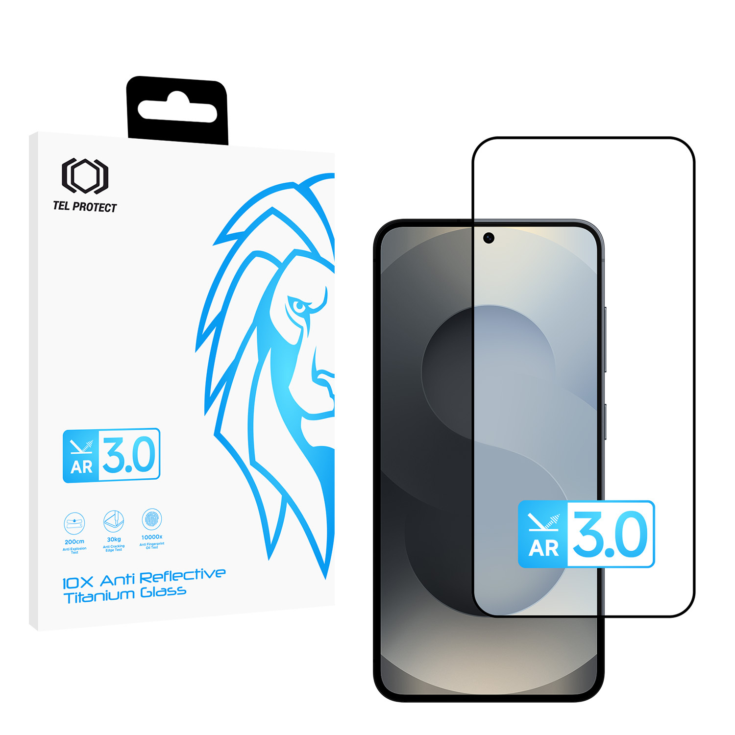 Grūdintas stiklas Tel Protect 10X AR 3.0 AntiReflective Titanium skirtas Samsung Galaxy S24/S25