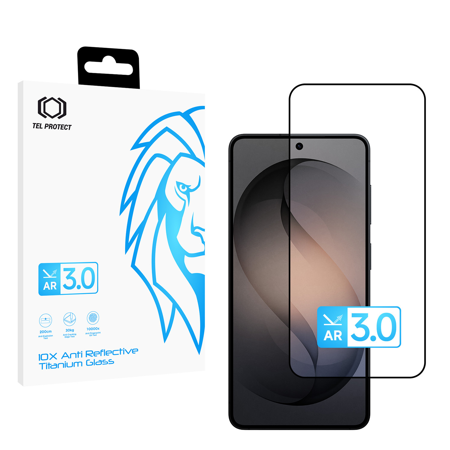Grūdintas stiklas Tel Protect 10X AR 3.0 AntiReflective Titanium skirtas Samsung Galaxy S26 Plus