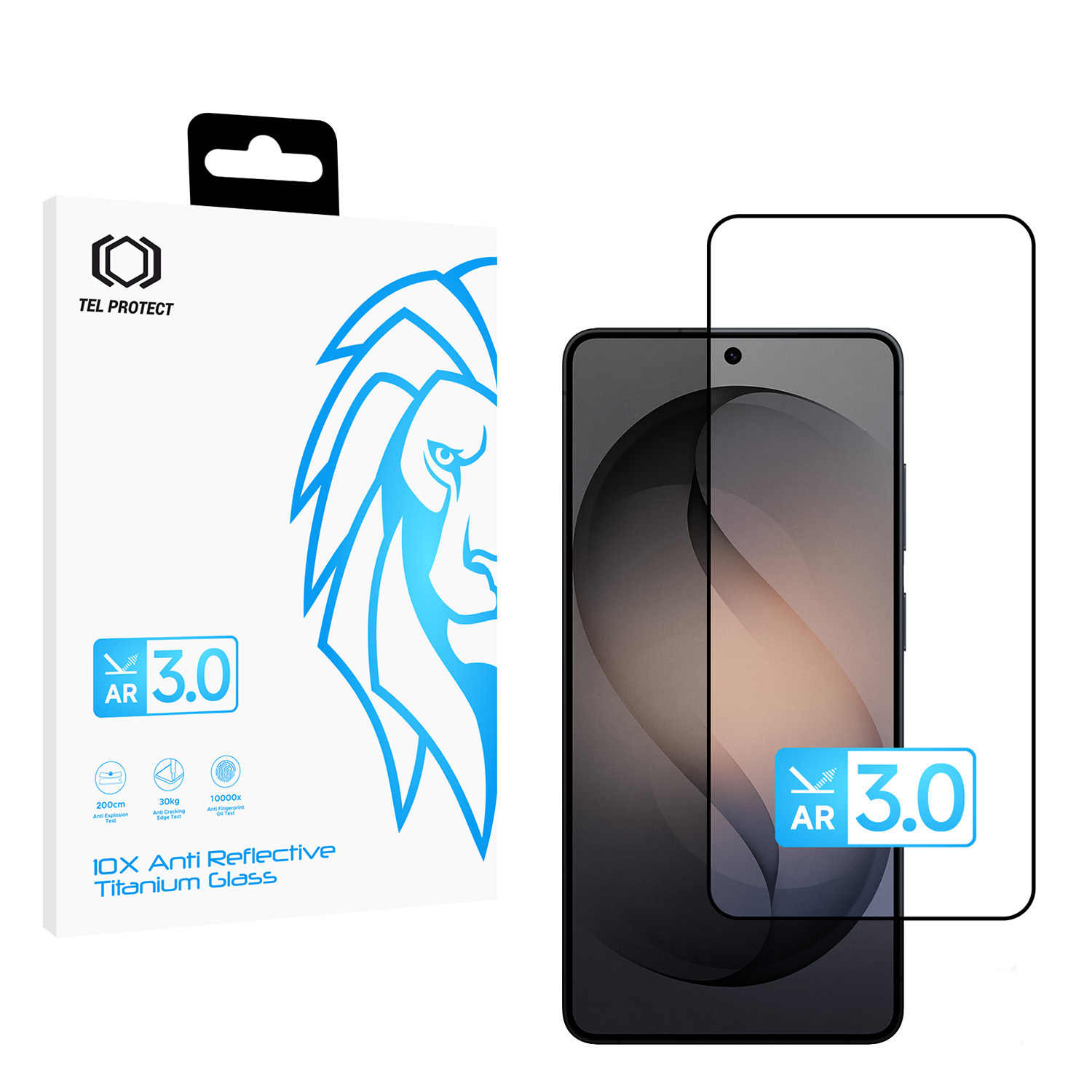 Grūdintas stiklas Tel Protect 10X AR 3.0 AntiReflective Titanium skirtas Samsung Galaxy S26 Ultra