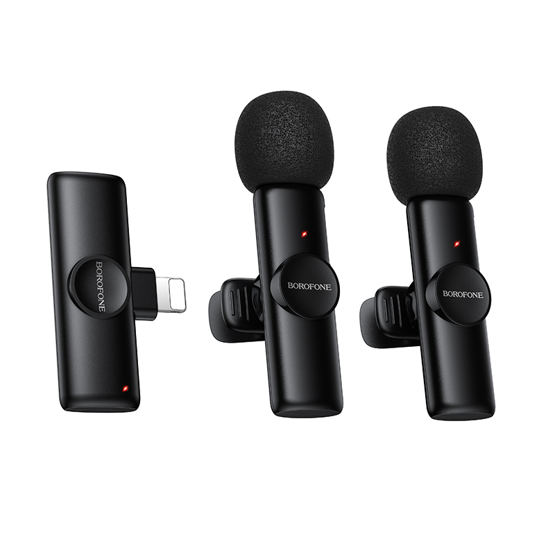 Borofone Lavalier wireless microphone BFK16A Winner Lightning black - 2 pieces