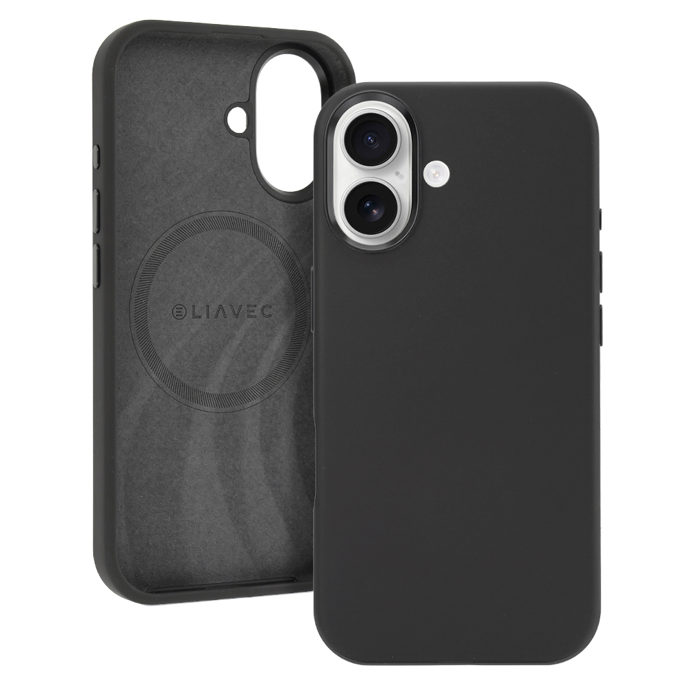 Liavec Silky Case with Metal Camera Frame for Iphone 17 black
