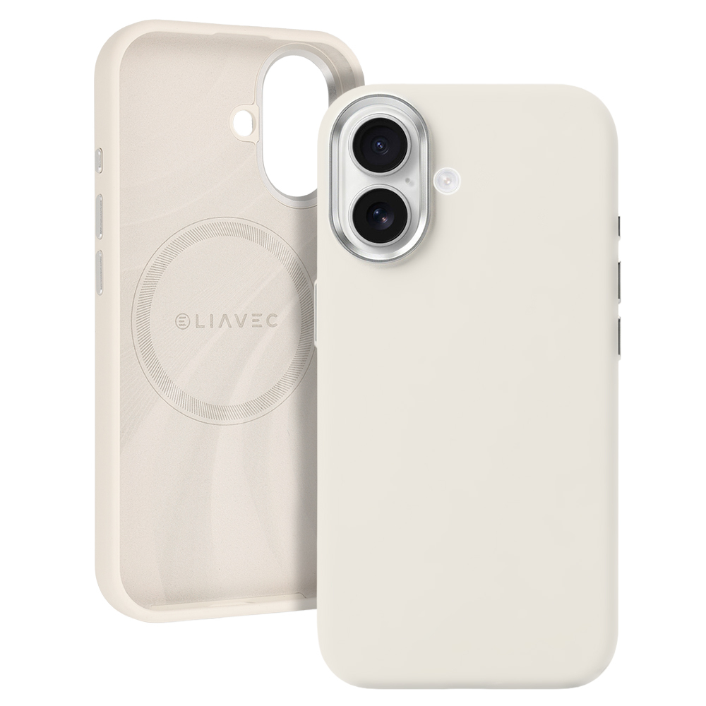 Liavec Silky Case with Metal Camera Frame for Iphone 17 beige