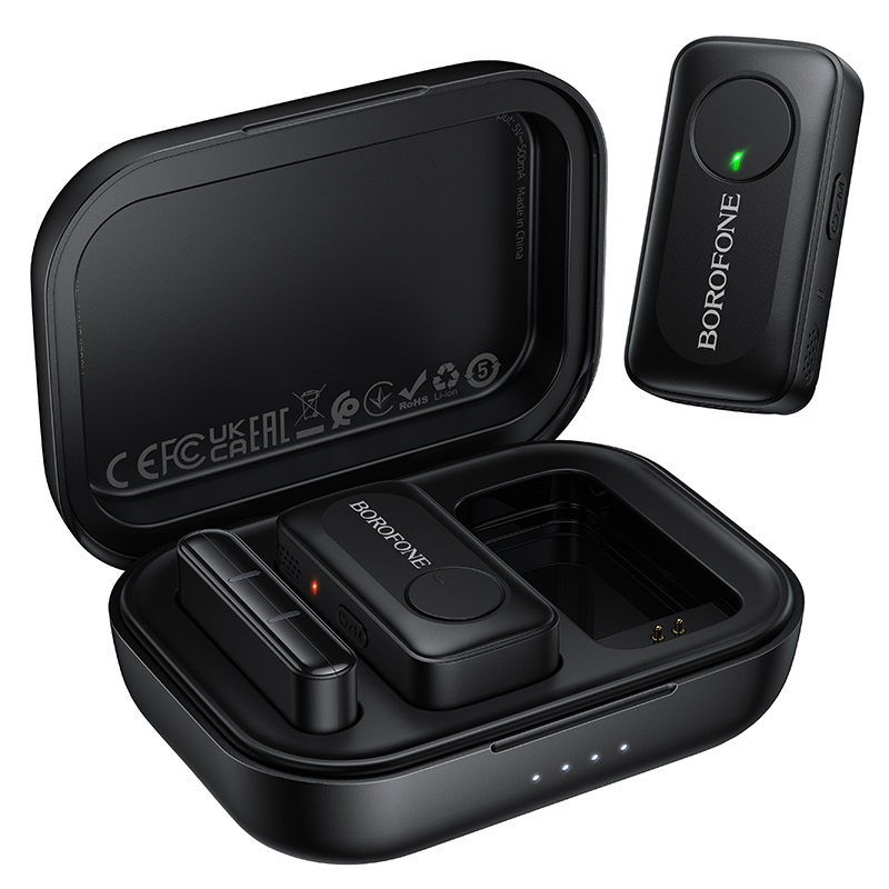 Borofone Lavalier wireless microphone BFK17 Lemai Type C black - 2 pieces