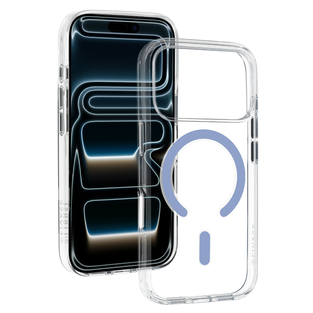 Liavec Pure dėklas, skirtas Iphone 17 Pro Max/18 Pro Max, šviesiai mėlynas (kameros valdymo mygtukas)