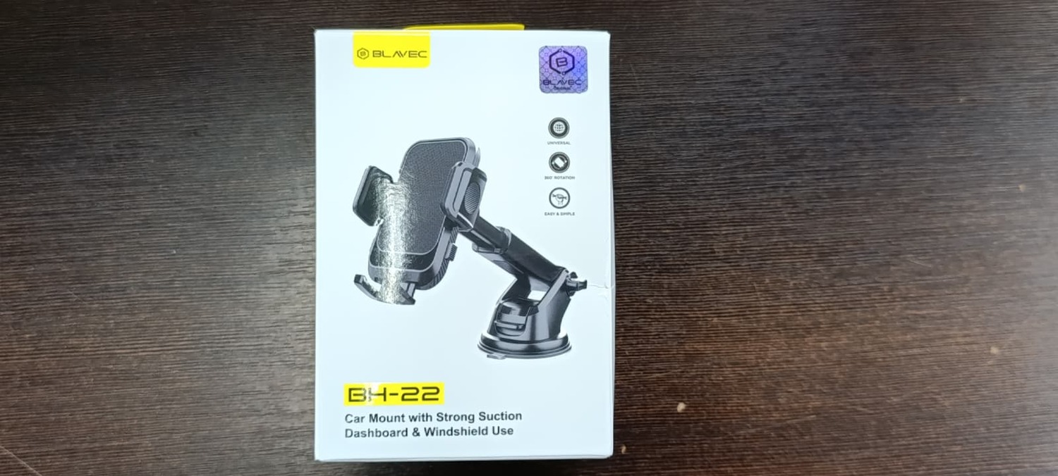 Blavec Car holder BH-22 to windshield / dashboard (BH22-WSB) black (damaged packaging)