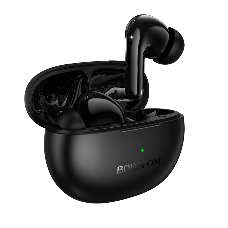 Juodos TWS Bluetooth ausinės Borofone FQ16 Star, ANC+ENC, Smart AI
