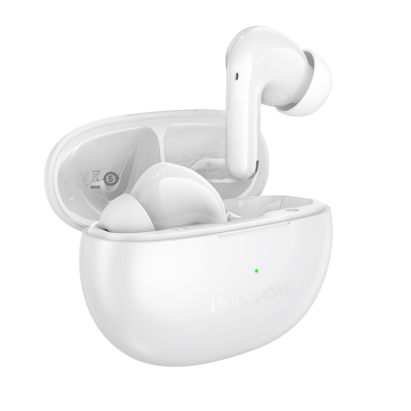 Baltos TWS Bluetooth ausinės Borofone FQ16 Star, ANC+ENC, Smart AI