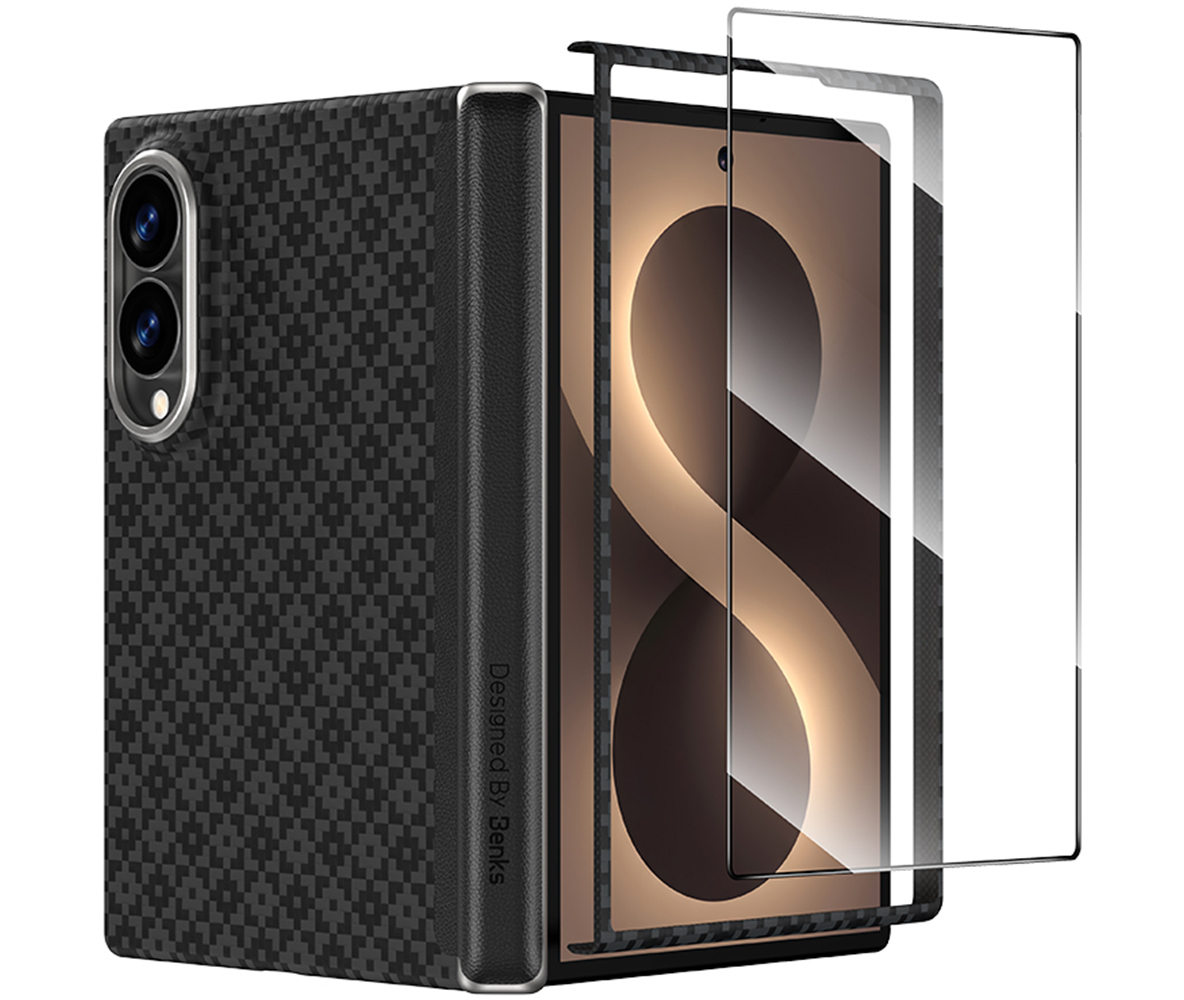 Benks Magnetic Armor Grid Pro Grand Combo dėklas (C.K.FL.SA.BK.CS60), skirtas Samsung Galaxy Z Fold 8, juodas