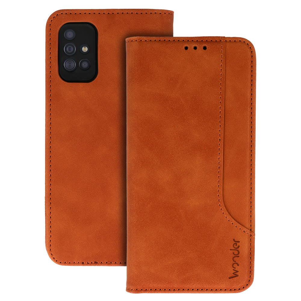 Wonder Prime dėklas telefonui Samsung Galaxy A51 rudas