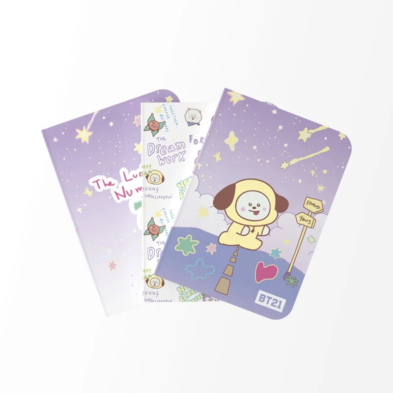 BT21 CHIMMY A6 užrašų knygelių rinkinys, 3 vnt.