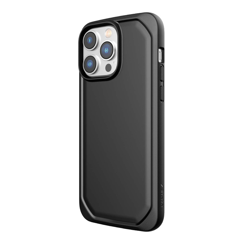 X-Doria Raptic Slim dėklas, skirtas iPhone 14 Pro Max, biologiškai skaidus, juodas
