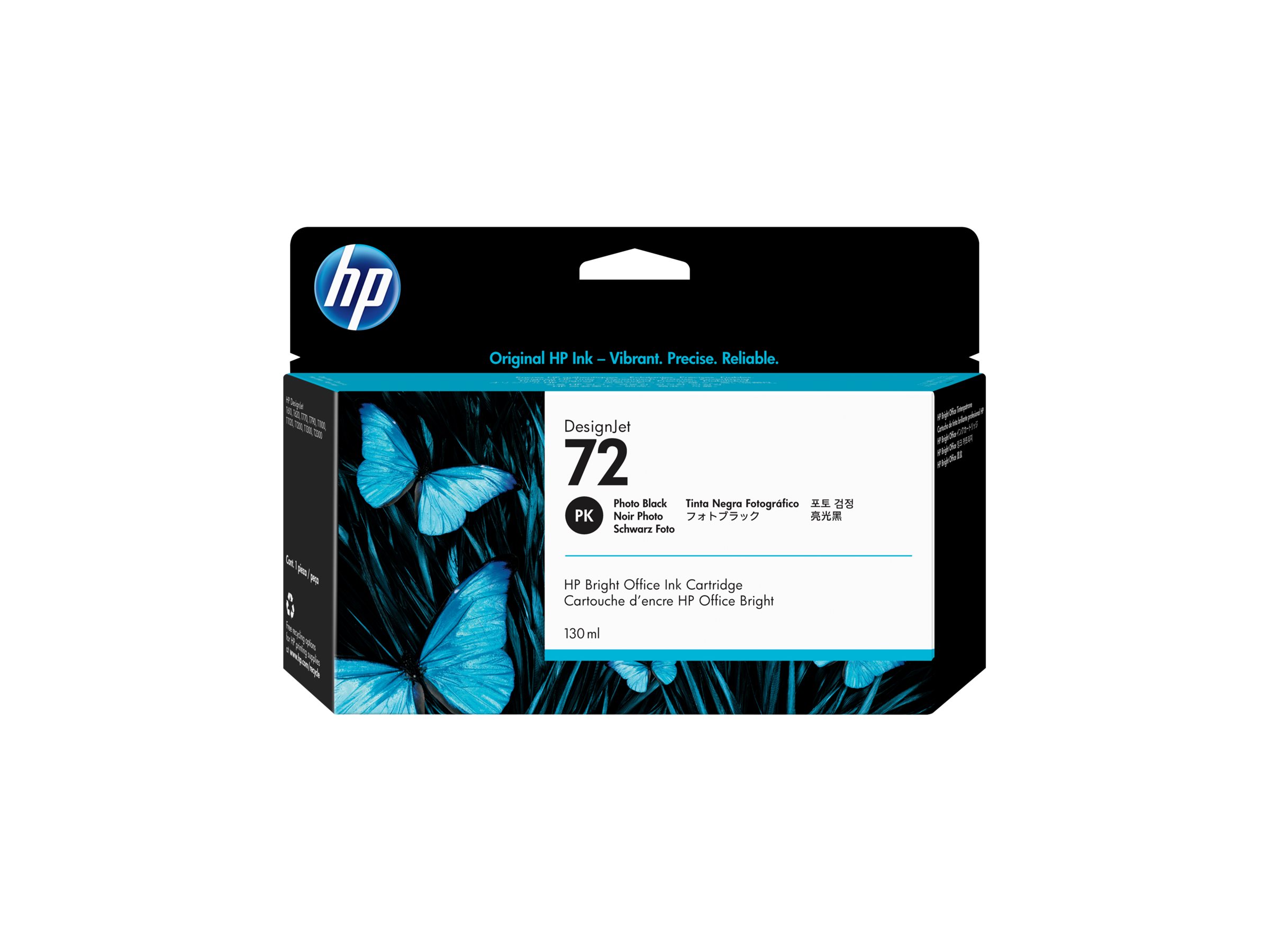 Originali HP 72 Vivera DesignJet rašalo kasetė (C9370A), fotografinė juoda, 130ml, skirta DesignJet T1100 / T610 / T620 / T770 / T1200