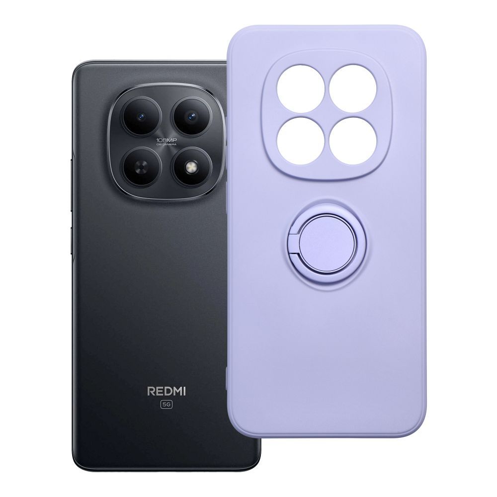 SILICONE RING dėklas skirtas XIAOMI Redmi Note 15 Pro 5G violetinis