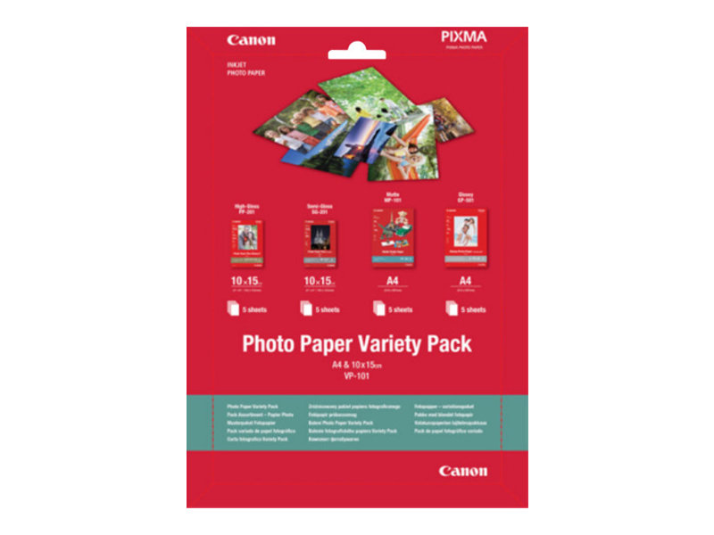 Canon VP-101 photo paper variety pack, A4 and 10x15 cm