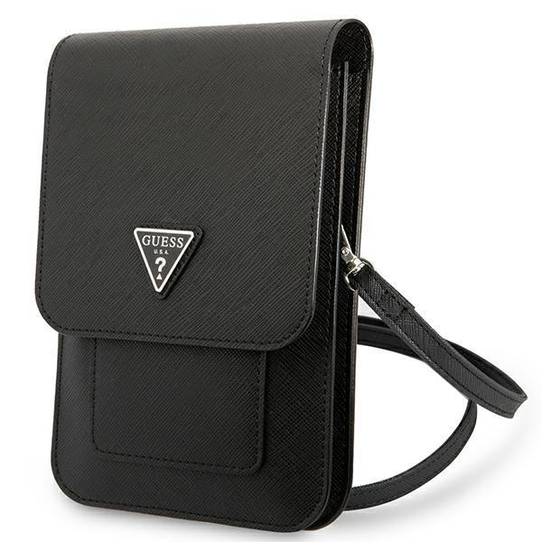 Guess rankinė GUWBSATMBK juoda Saffiano Triangle