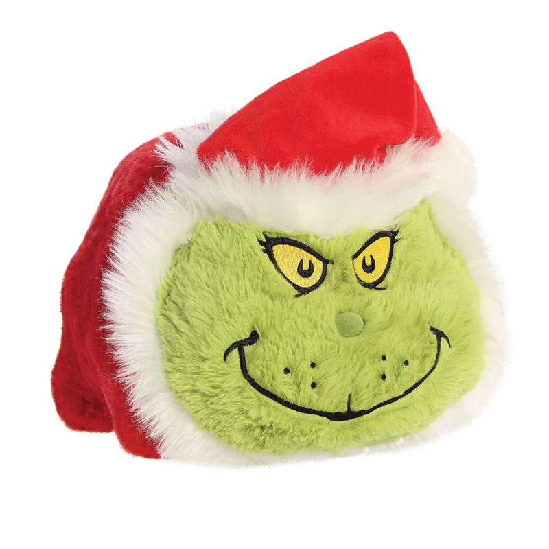 Grinch Spudsters Kalėdų Senelio kostiumu vilkintis pliušinis žaislas-pagalvėlė, 25 cm