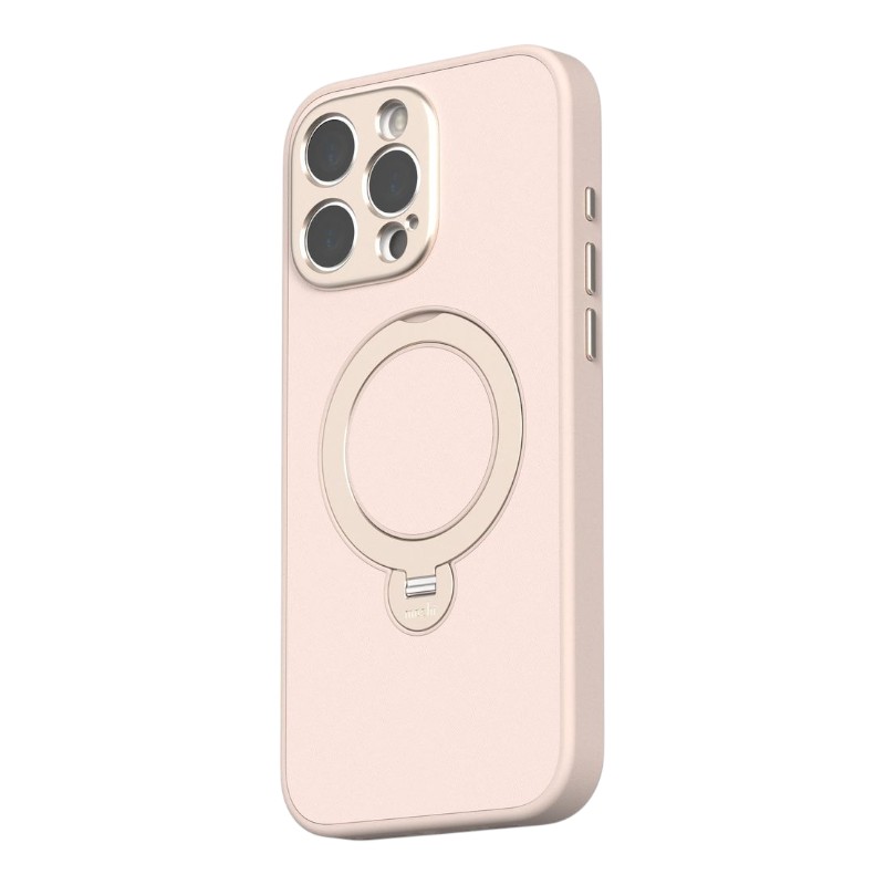 Moshi Kameleon MagSafe dėklas, skirtas iPhone 16 Pro Max, su atrama, „Shell Pink“ spalvos