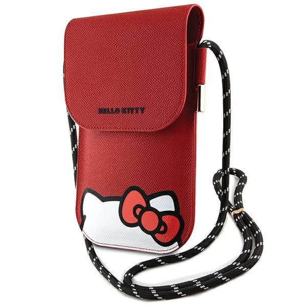 Hello Kitty Leather Hiding Kitty rankinė per petį – raudona