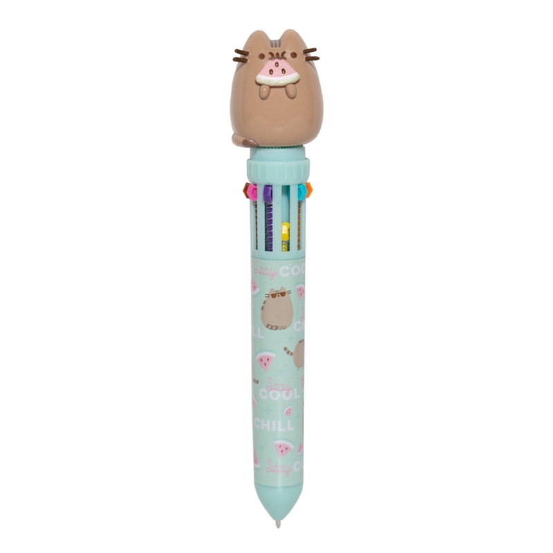 Pusheen Foodie Collection 10 spalvų automatinis tušinukas su 3D figūrėle