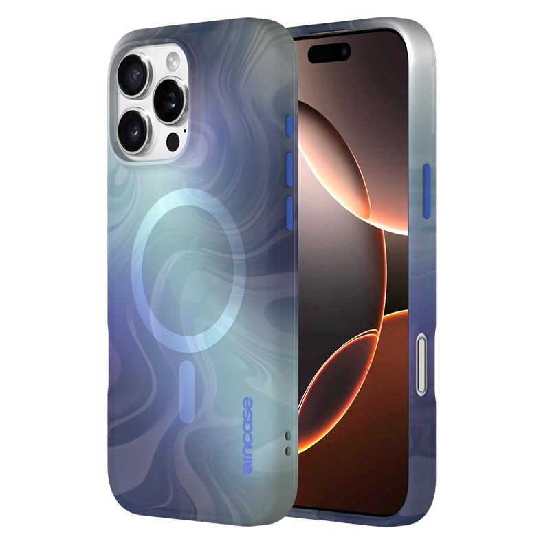 Incase Halo Case dėklas su MagSafe, skirtas iPhone 16 Pro Max, „Oil Slick Ocean“ spalvos