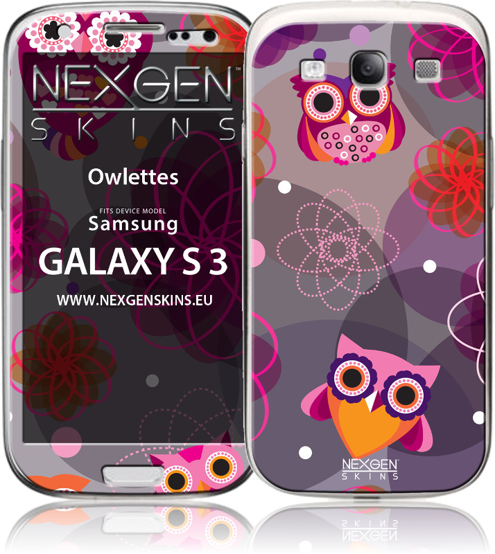 Nexgen dekoratyvinis 3D efekto lipdukas, skirtas Samsung Galaxy S3, „Owlettes 3D“