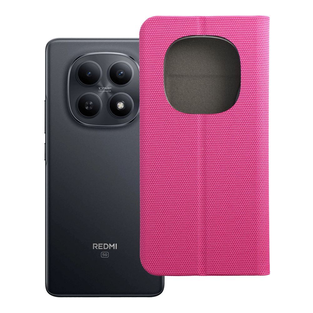 SENSITIVE knygutės dėklas XIAOMI Redmi Note 15 PRO 5G rožinis
