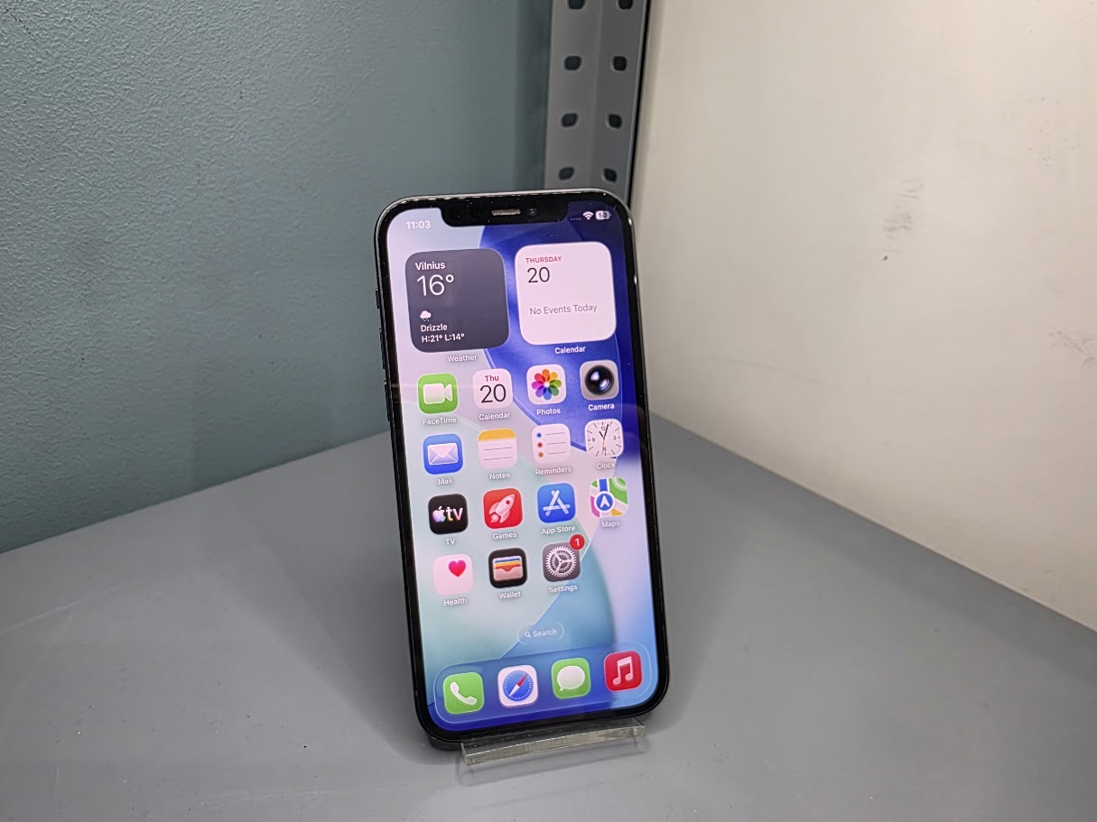 Apple iPhone 12, 64 GB, B klasė, juodas