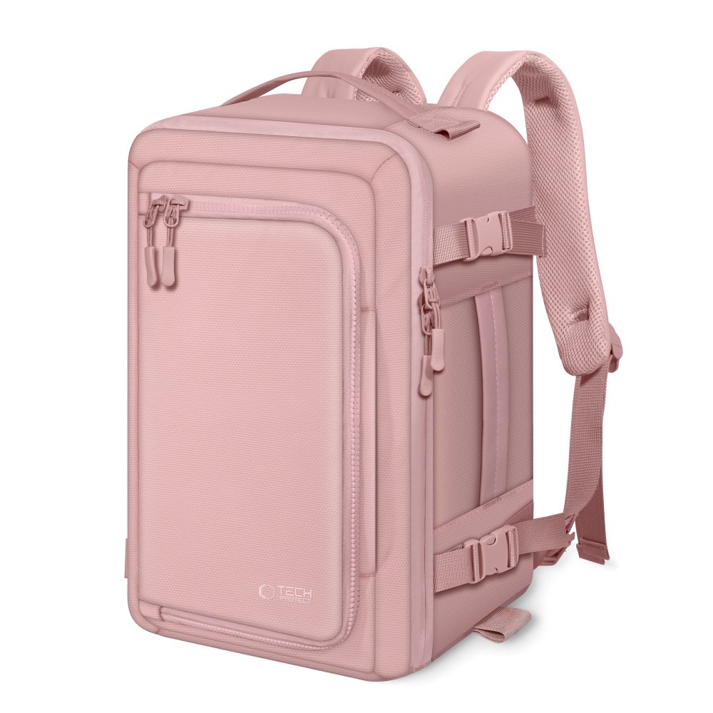 Tech-Protect Defender S50 kuprinė Ryanair ir Wizzar, 20L nešiojamam kompiuteriui - rožinė