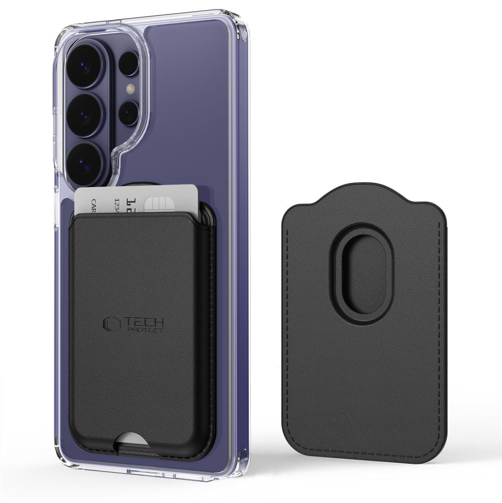 Tech-Protect CH02 MagWallet magnetinis „MagSafe“ kortelių dėklas telefonui – juodas