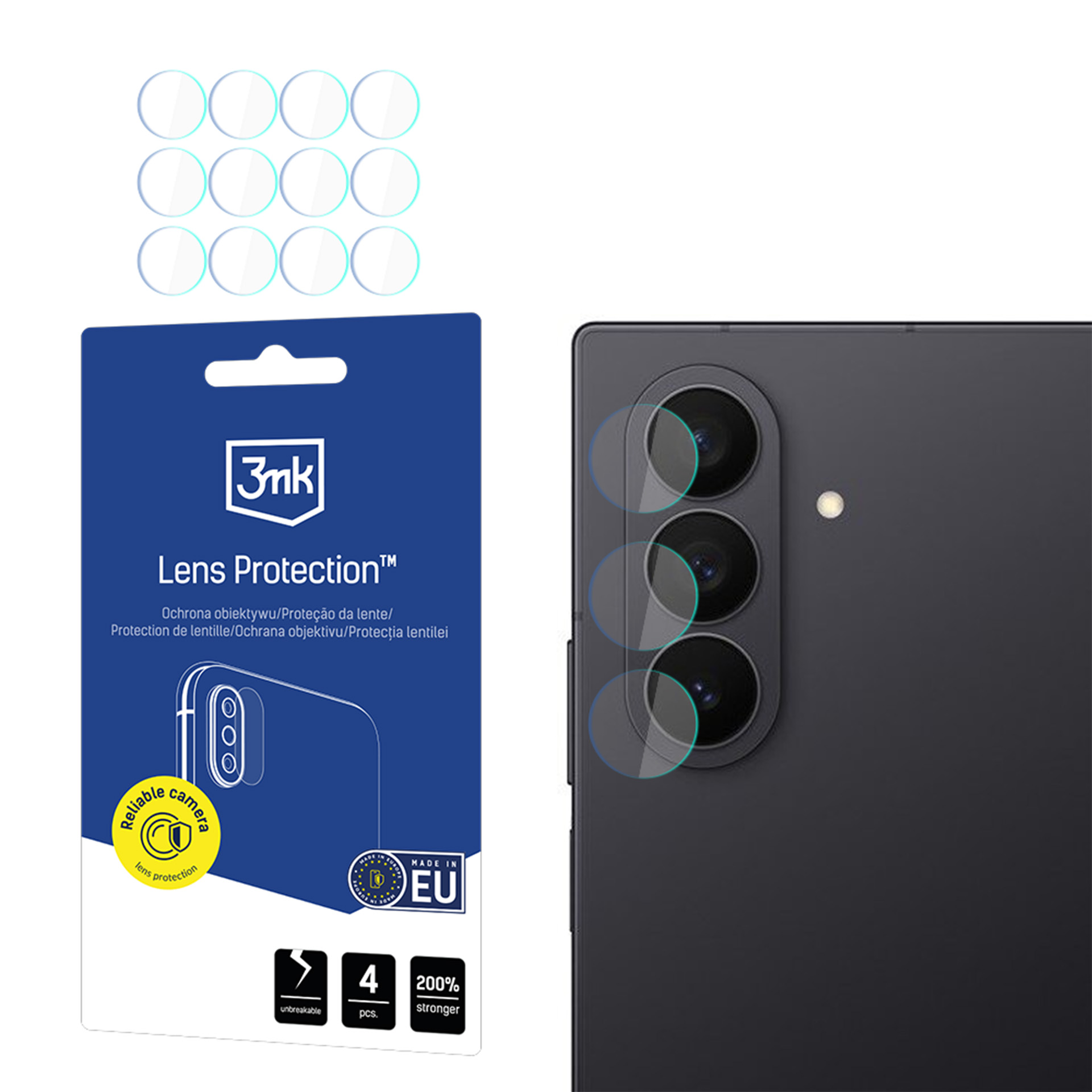 3mk Lens Protection Hybrid Glass for Camera Lens on Samsung Galaxy Z Fold 8 Ultra