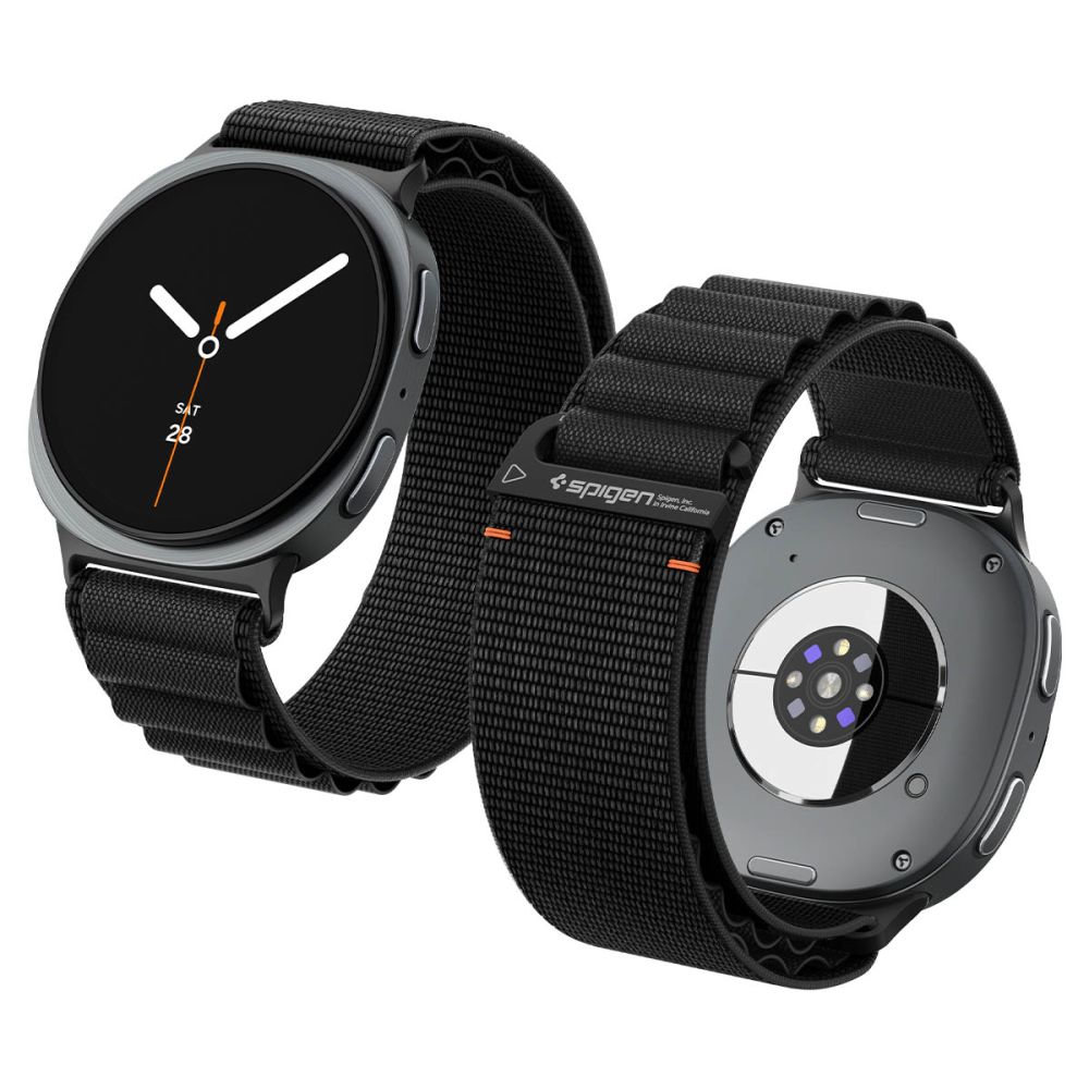 Spigen WBF1 dirželis, skirtas „Samsung Galaxy Watch 40/44/46 mm“ – juodas