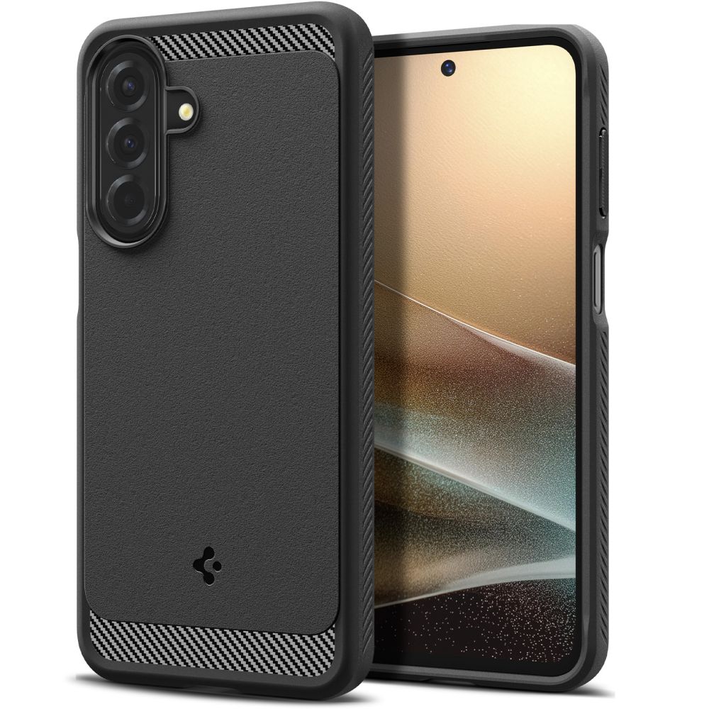 Spigen Rugged Armor dėklas, skirtas „Samsung Galaxy A27 5G“ – matinis juodas