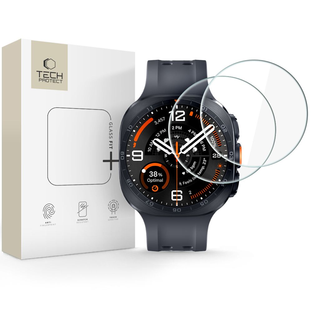 Tech-Protect Glass Fit+ 2-Pack Tempered Glass for Samsung Galaxy Watch Ultra 2 2026 47mm