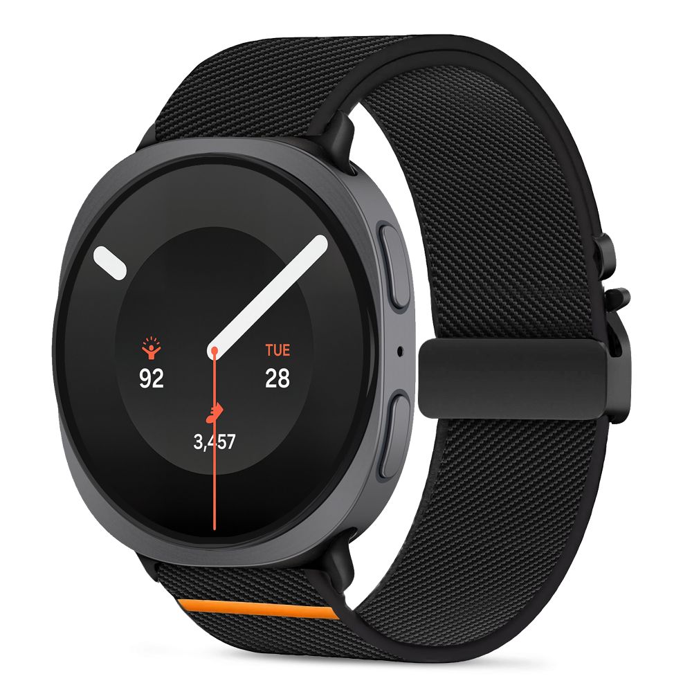 Tech-Protect Nylon Clasp dirželis, skirtas „Samsung Galaxy Watch 40/44/46 mm“ – juodas