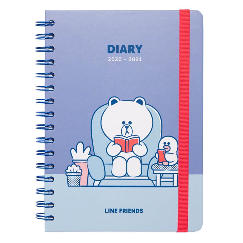 Line Friends 2020/2021 metų A5 kalendorius