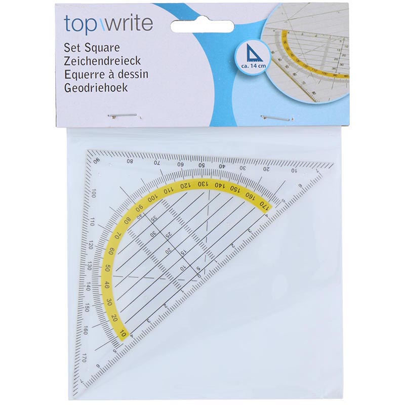 Topwrite geometrinis trikampis „3 viename“, 14 cm