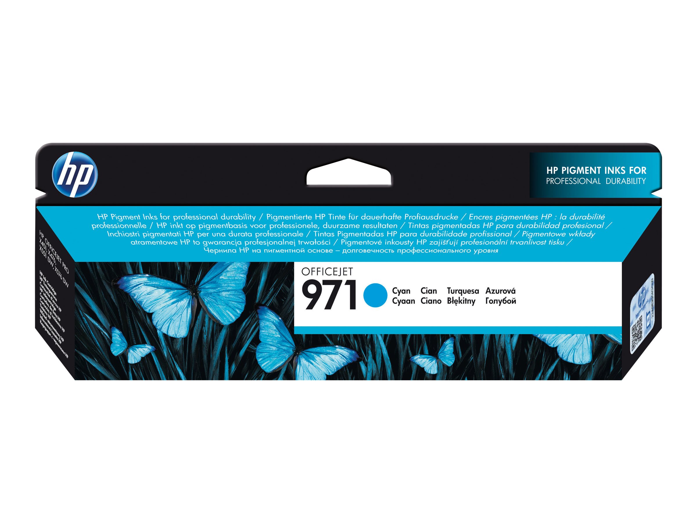Originali HP 971 rašalo kasetė (CN622AE), žydra, skirta OfficeJet Pro X451 / X551 / X476 / X576