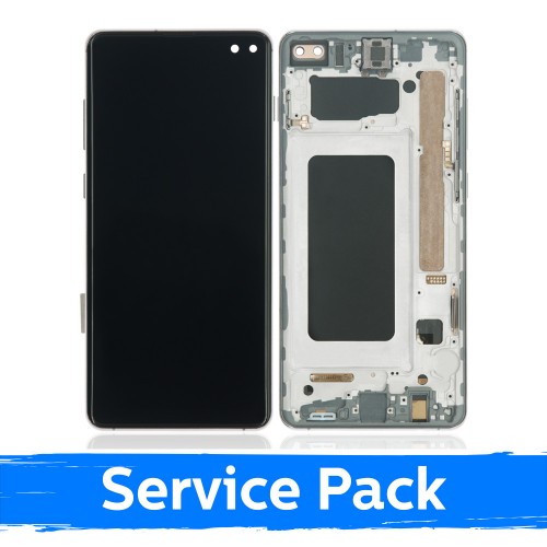 Ekranas skirtas Samsung G975 S10 Plus su rėmeliu / Prism Black / (Service Pack)  +INCLUDING BATTERY