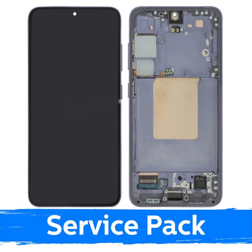 Samsung Galaxy S24 (S921) ekranas su rėmeliu ir akumuliatoriumi, Marble Grey spalvos (Service Pack)
