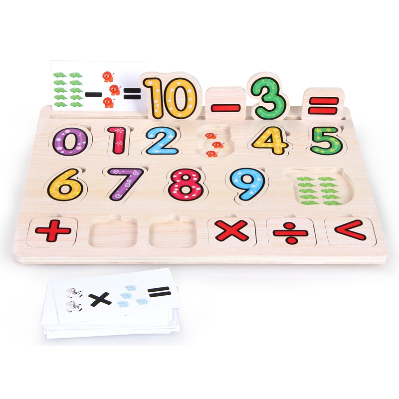 Top Bright wooden equation puzzle